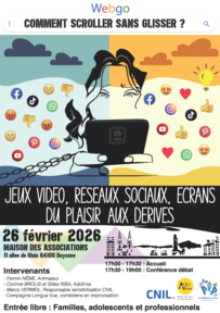 Conférence : Jeux vidéo, réseau sociaux, écrans : Du plaisir aux dérives